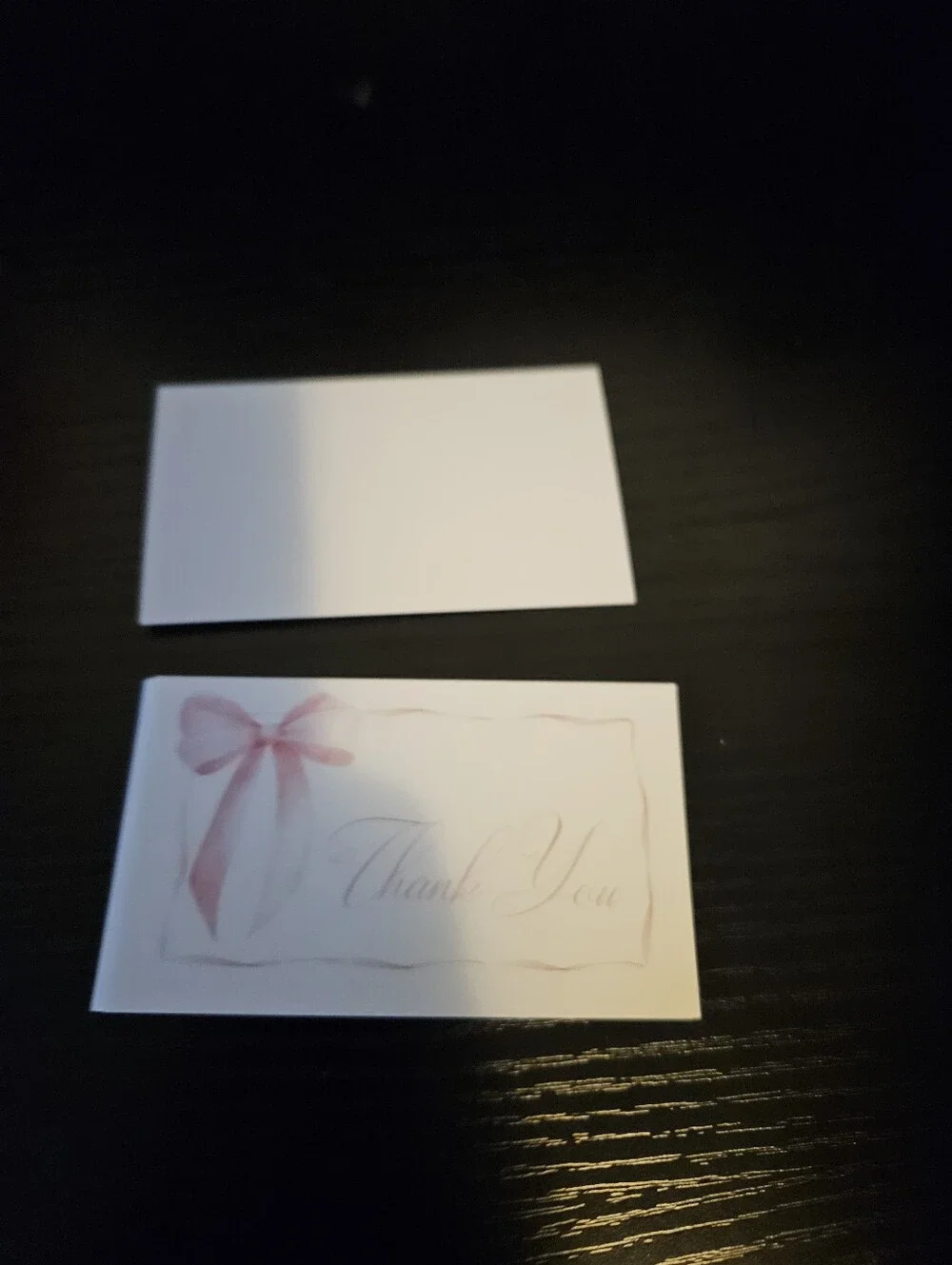 Pink Bow Thank You Cards